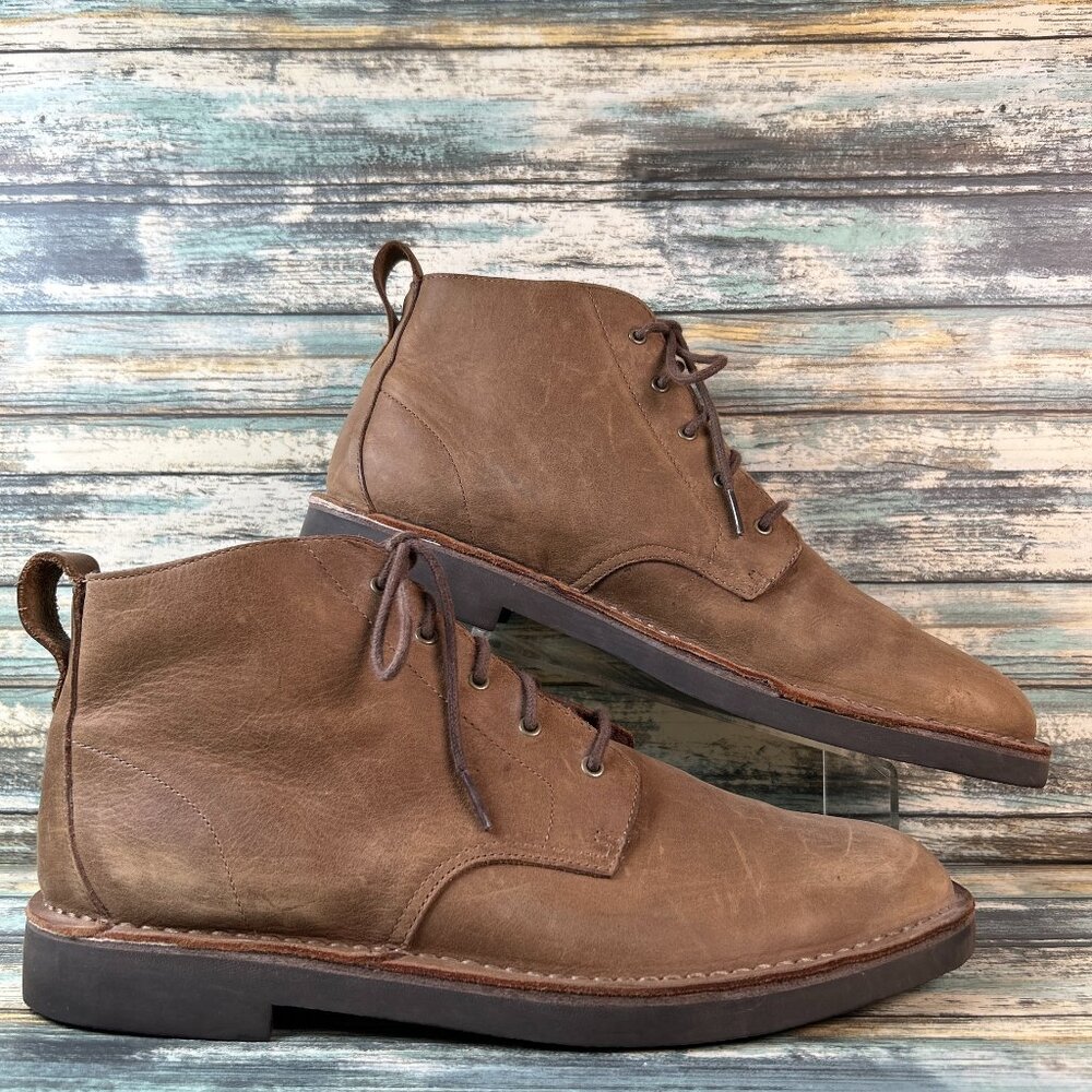 Clarks Boots Mens Size 12M Brown Leather Lace Up Ankle Comfort - Picture 1 of 11